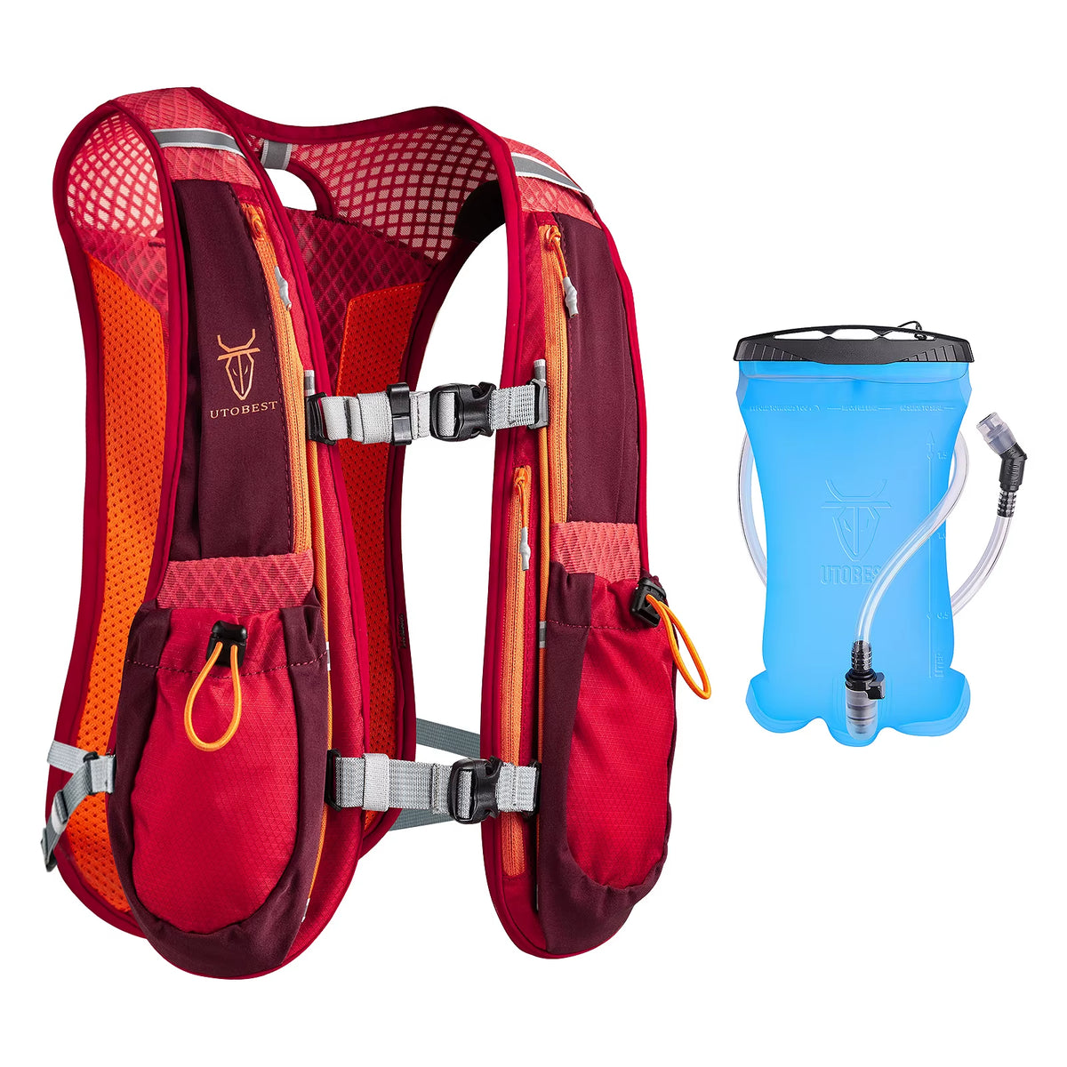 Trail Running Backpack 5L Ultra Lightweight Hydration Vest with 1.5L Water Bladder for Bicycle Marathon Hiking