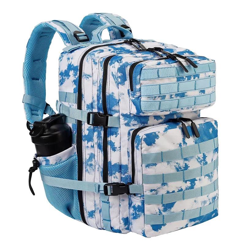 45L/35L/25L Tactical Backpack for Men and Women Waterproof Athlete Gym Outdoor Bag Travel Hiking Rucksack with Bottle Holder
