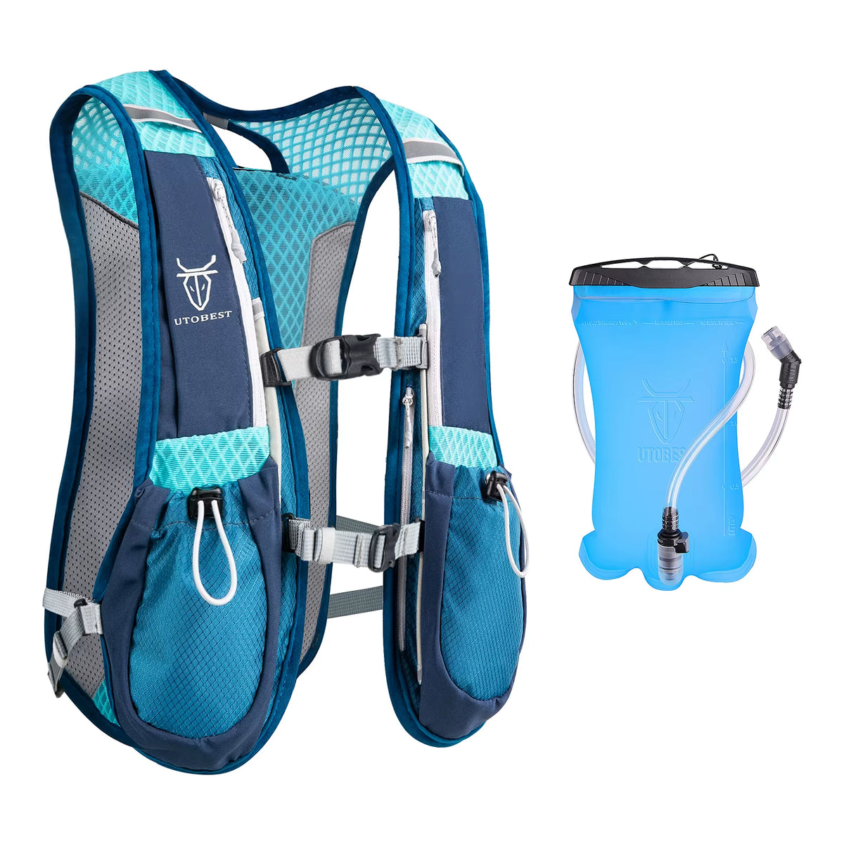 Trail Running Backpack 5L Ultra Lightweight Hydration Vest with 1.5L Water Bladder for Bicycle Marathon Hiking