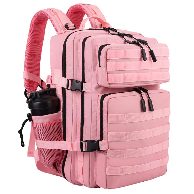 45L/35L/25L Tactical Backpack for Men and Women Waterproof Athlete Gym Outdoor Bag Travel Hiking Rucksack with Bottle Holder