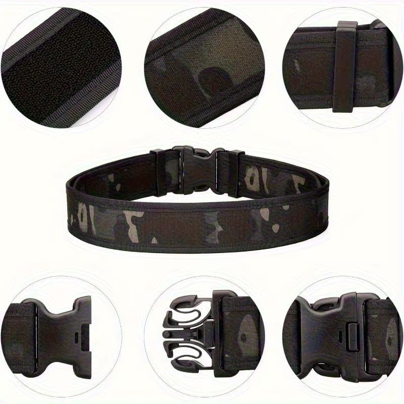 Adjustable Tactical Belt - Mens Quick Release Nylon Belt with Heavy Duty Buckle
