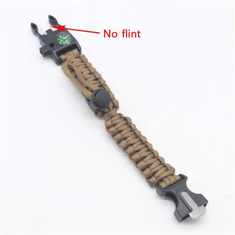 Outdoor Multi-Function Paracord Survival Bracelet Men Women Camping Adventure Emergency Rescue Survival Rope Bracelet