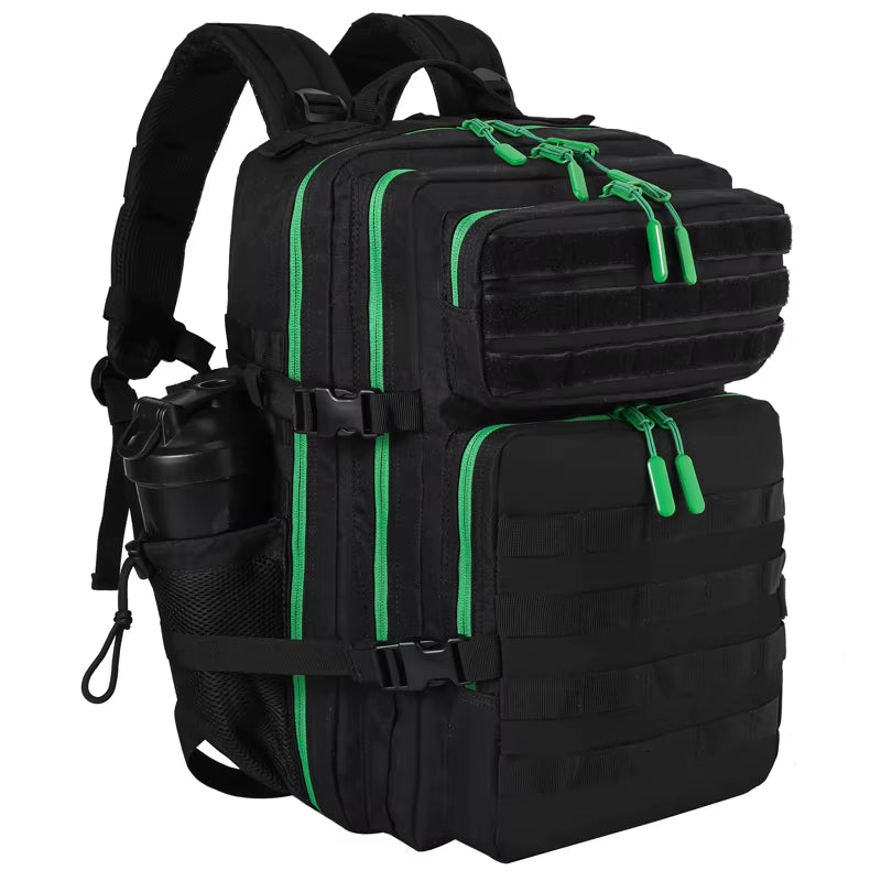 45L/35L/25L Tactical Backpack for Men and Women Waterproof Athlete Gym Outdoor Bag Travel Hiking Rucksack with Bottle Holder