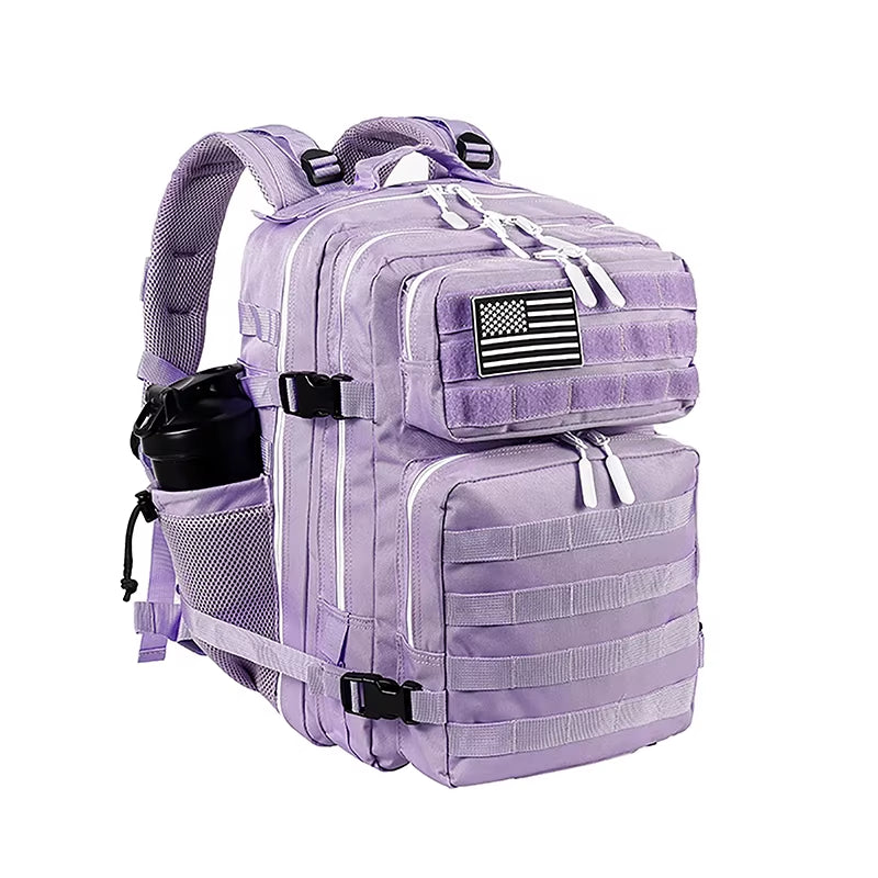 45L/35L/25L Tactical Backpack for Men and Women Waterproof Athlete Gym Outdoor Bag Travel Hiking Rucksack with Bottle Holder