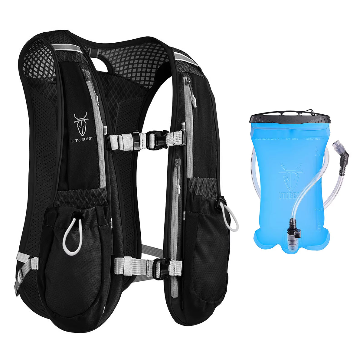 Trail Running Backpack 5L Ultra Lightweight Hydration Vest with 1.5L Water Bladder for Bicycle Marathon Hiking