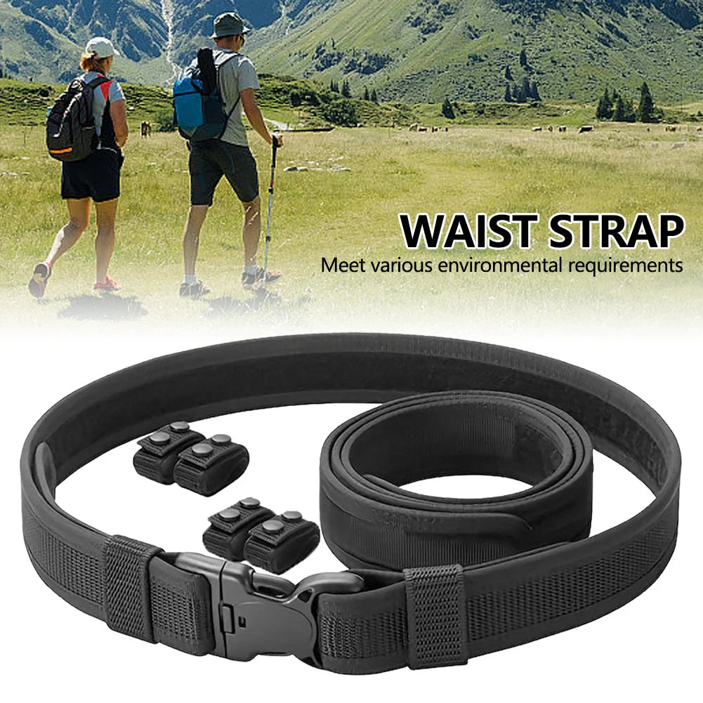 Heavy Duty 1.97" Men Nylon Outer Tactical Belt Tactical Gear with 1.5" Inner Belt Hunting Security Duty Belt with POM Buckle