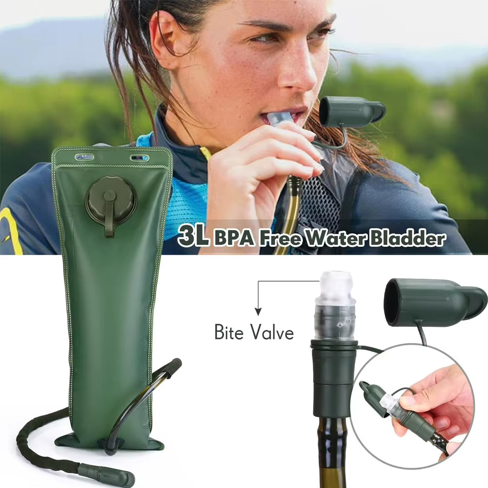 Hydration Bladder,3Lwater Bladder for Hiking Backpack Leak Proof Water Reservoir Storage Bag,Bpa-Free Water Pouch Hydration Pack