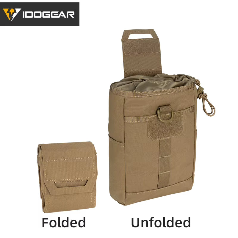 Tactical Foldable Recycling Bag Dump Pouch MOLLE Drop Pouch 3577