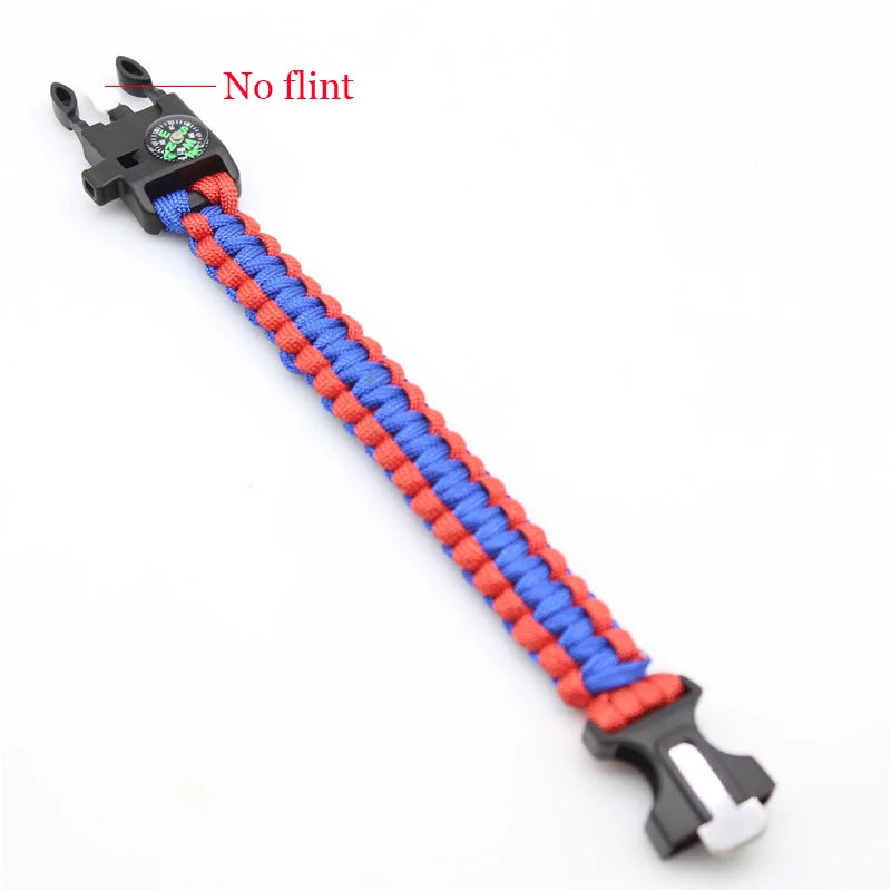 Outdoor Multi-Function Paracord Survival Bracelet Men Women Camping Adventure Emergency Rescue Survival Rope Bracelet