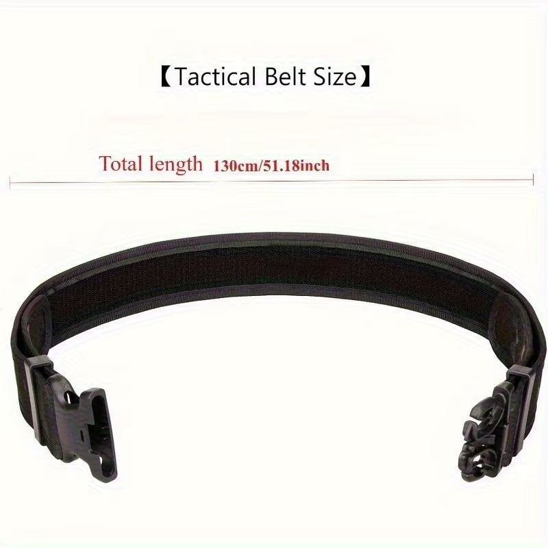 Adjustable Tactical Belt - Mens Quick Release Nylon Belt with Heavy Duty Buckle