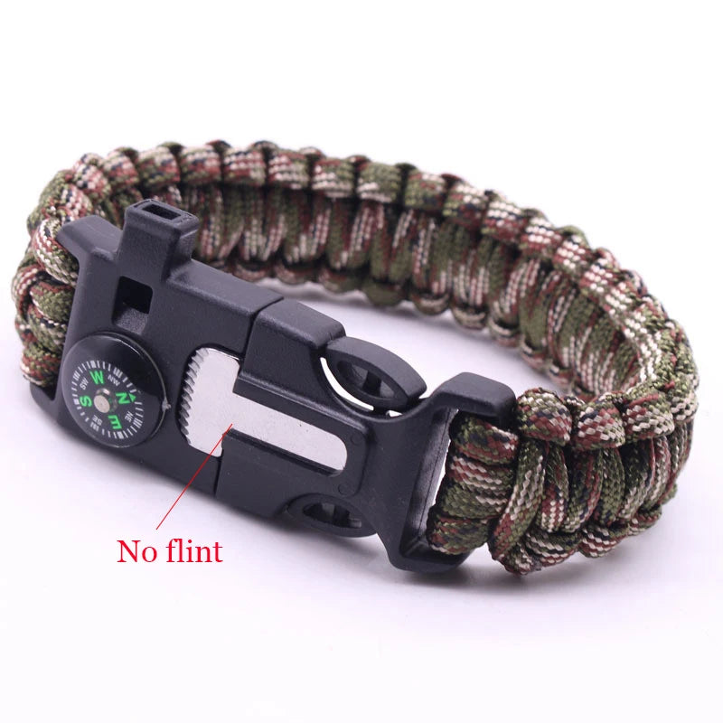 Outdoor Multi-Function Paracord Survival Bracelet Men Women Camping Adventure Emergency Rescue Survival Rope Bracelet