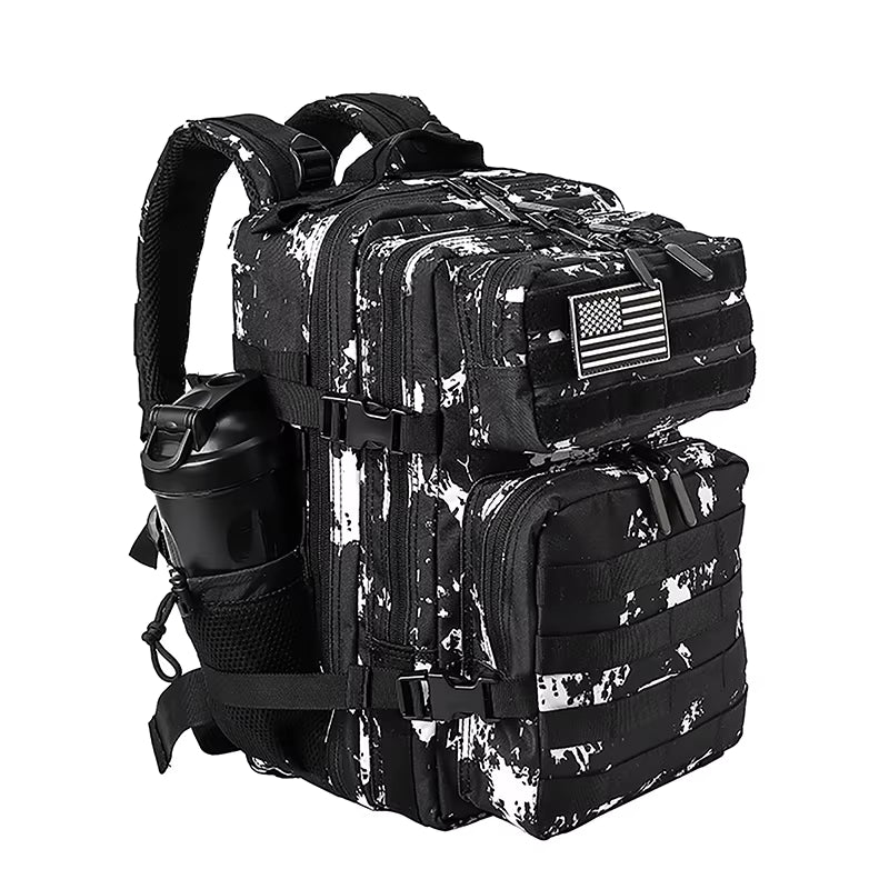 45L/35L/25L Tactical Backpack for Men and Women Waterproof Athlete Gym Outdoor Bag Travel Hiking Rucksack with Bottle Holder