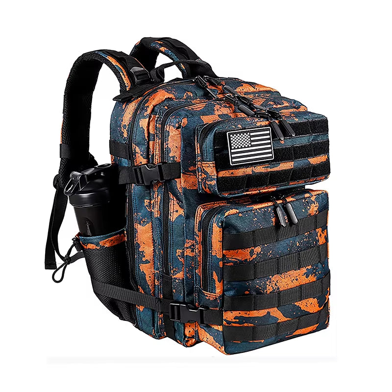 45L/35L/25L Tactical Backpack for Men and Women Waterproof Athlete Gym Outdoor Bag Travel Hiking Rucksack with Bottle Holder