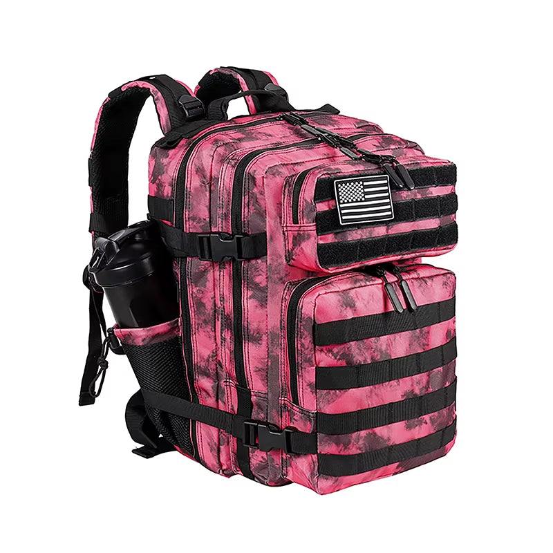 45L/35L/25L Tactical Backpack for Men and Women Waterproof Athlete Gym Outdoor Bag Travel Hiking Rucksack with Bottle Holder