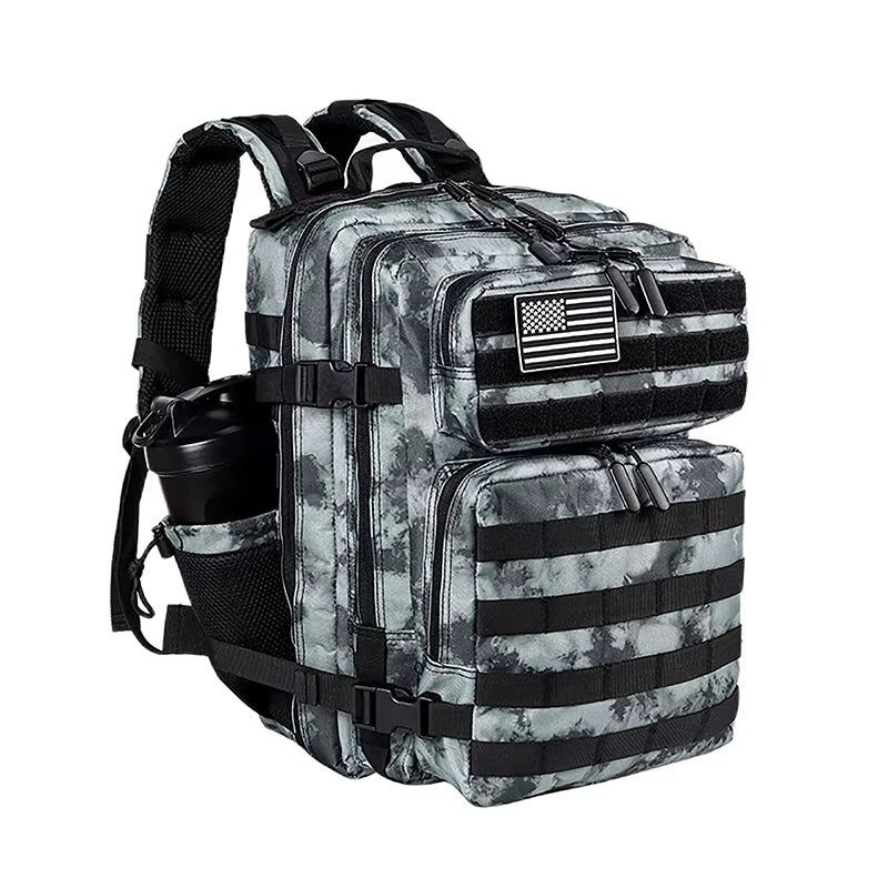 45L/35L/25L Tactical Backpack for Men and Women Waterproof Athlete Gym Outdoor Bag Travel Hiking Rucksack with Bottle Holder