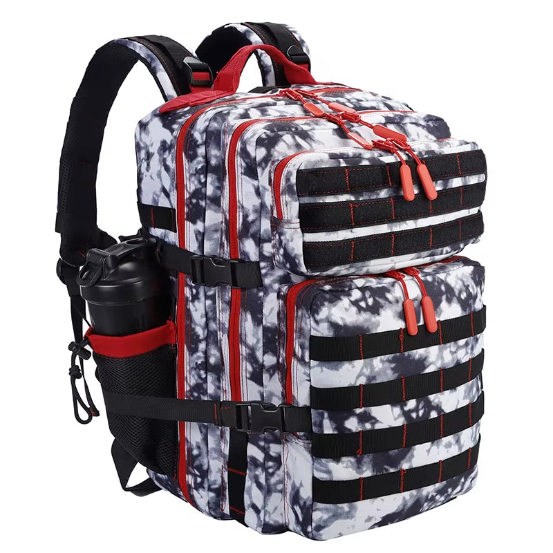 45L/35L/25L Tactical Backpack for Men and Women Waterproof Athlete Gym Outdoor Bag Travel Hiking Rucksack with Bottle Holder