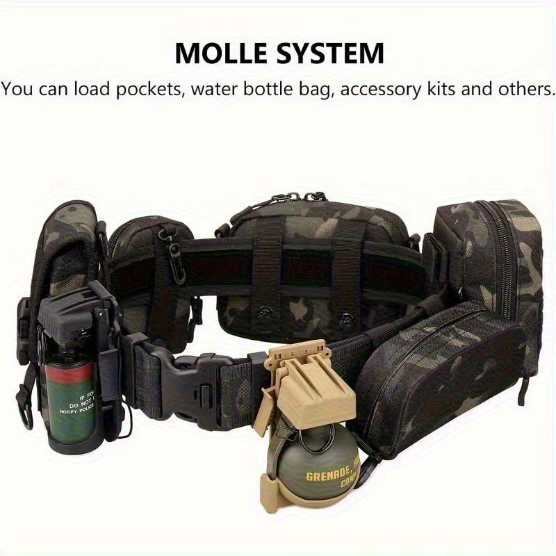 Adjustable Tactical Belt - Mens Quick Release Nylon Belt with Heavy Duty Buckle