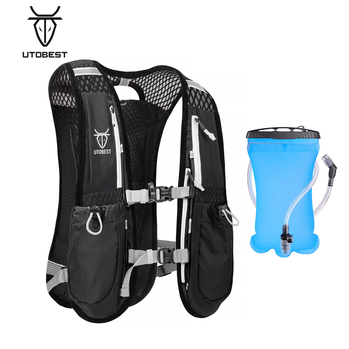 Trail Running Backpack 5L Ultra Lightweight Hydration Vest with 1.5L Water Bladder for Bicycle Marathon Hiking