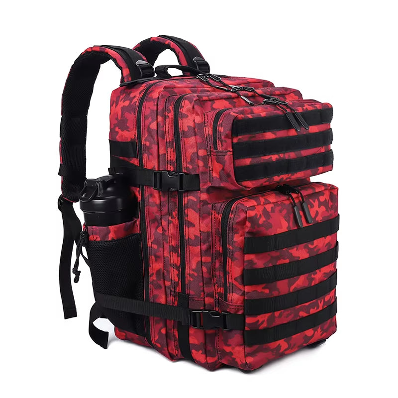 45L/35L/25L Tactical Backpack for Men and Women Waterproof Athlete Gym Outdoor Bag Travel Hiking Rucksack with Bottle Holder