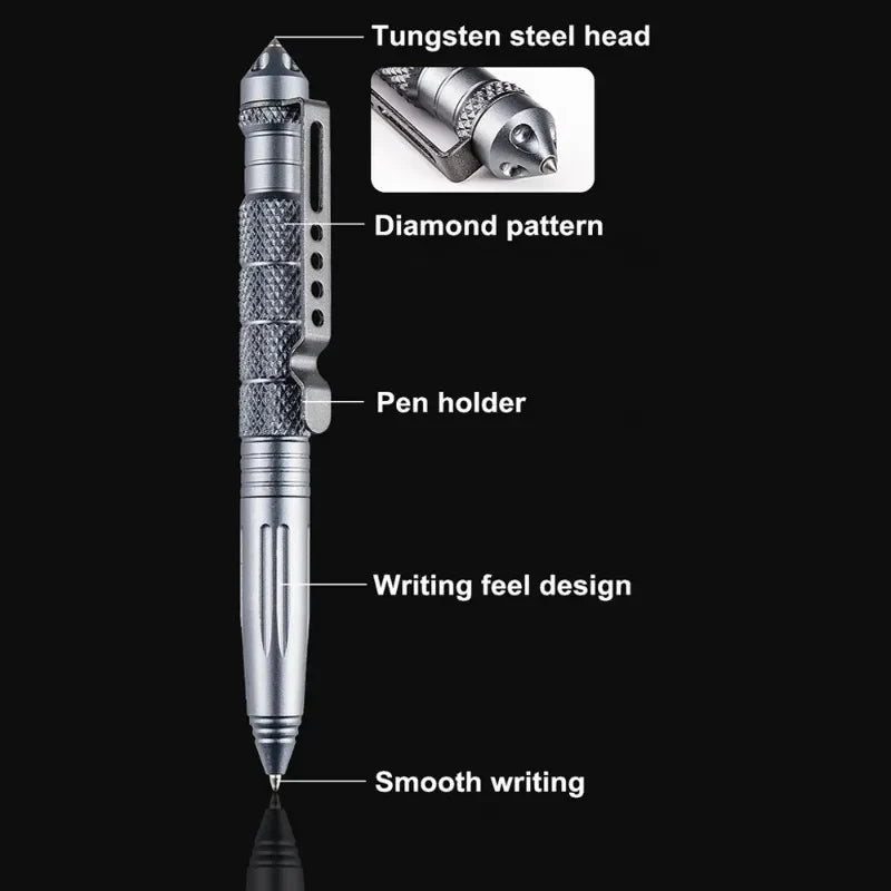 Aluminum Tactical Pen – Emergency Glass Breaker & Outdoor Tool